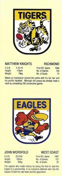 1994 Allen's Double Up Series #C253-011 Matthew Knights / John Worsfold Back